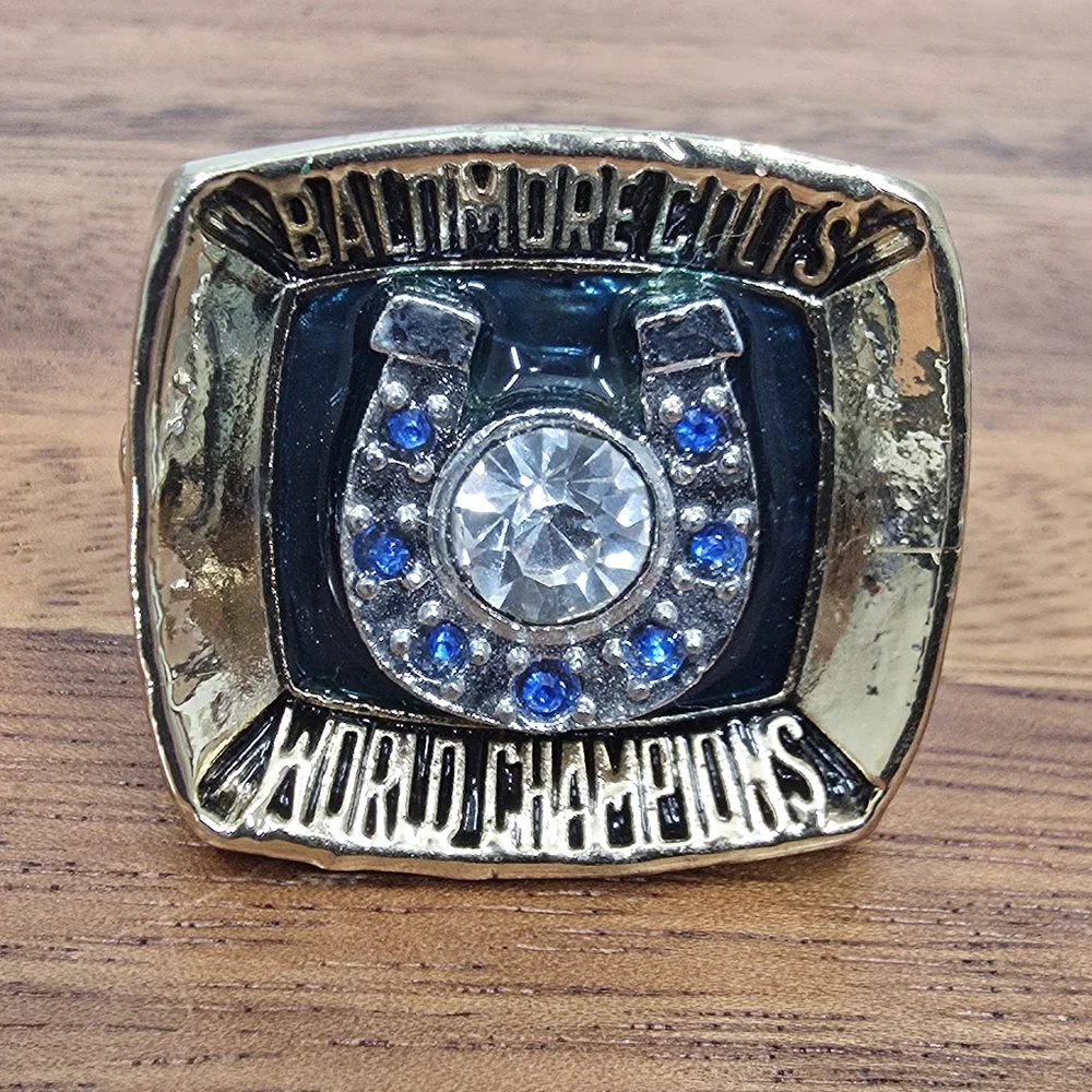 Baltimore Colts Championship Ring 1970 Men's Sz 10 Fan Edition‎ Gold Superbowl